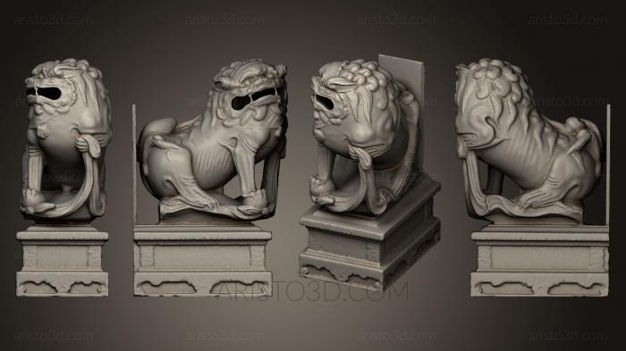 Figurines lions tigers sphinxes (STKL_0230) 3D model for CNC machine